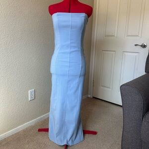 Zara Light Blue Strapless Dress